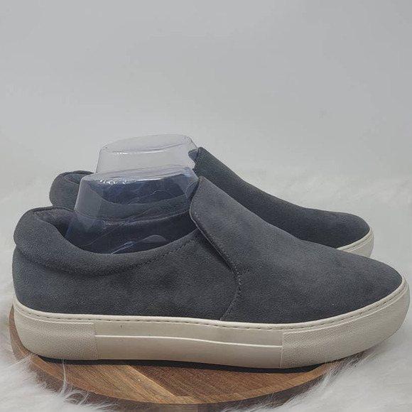 J Slides Platform Suede Gray Casual Walking Daily Sneakers Loafers Womens 9 - Picture 4 of 8